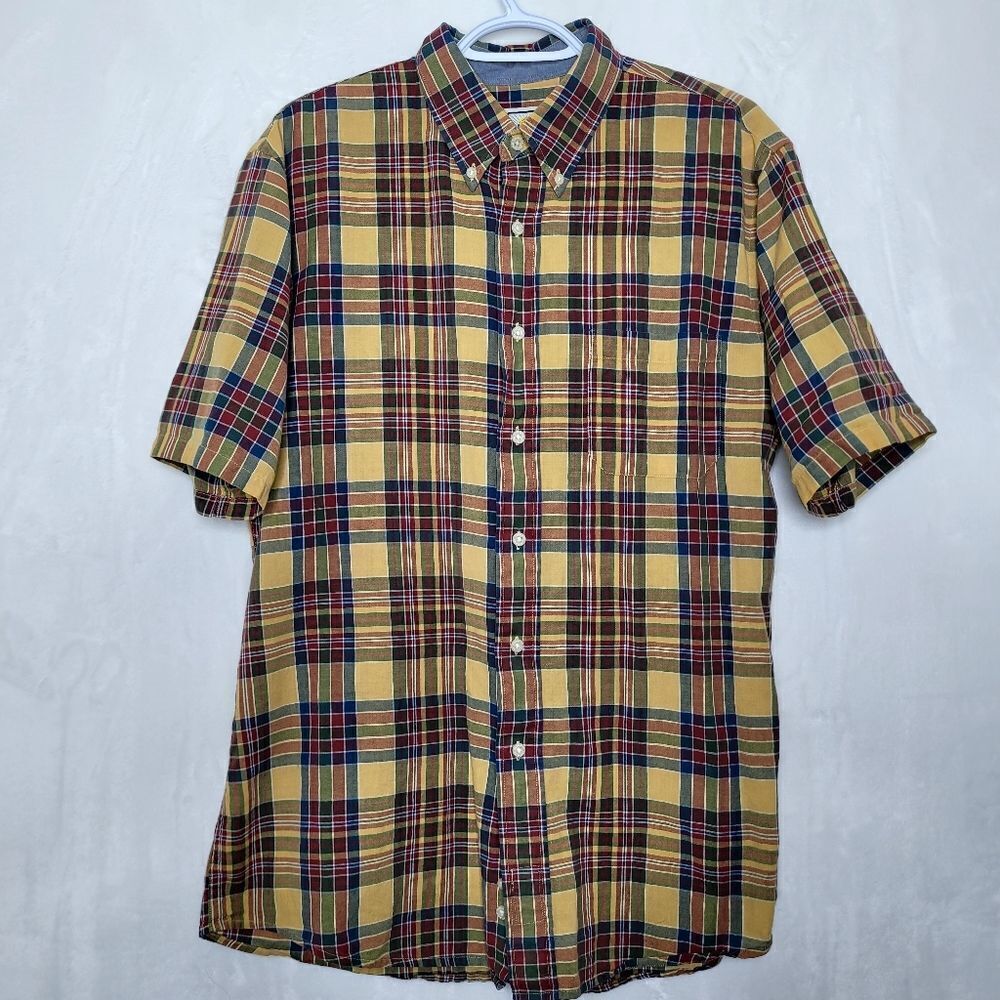 Pendleton Surf Plaid Casual Button Down Shirt Size Large